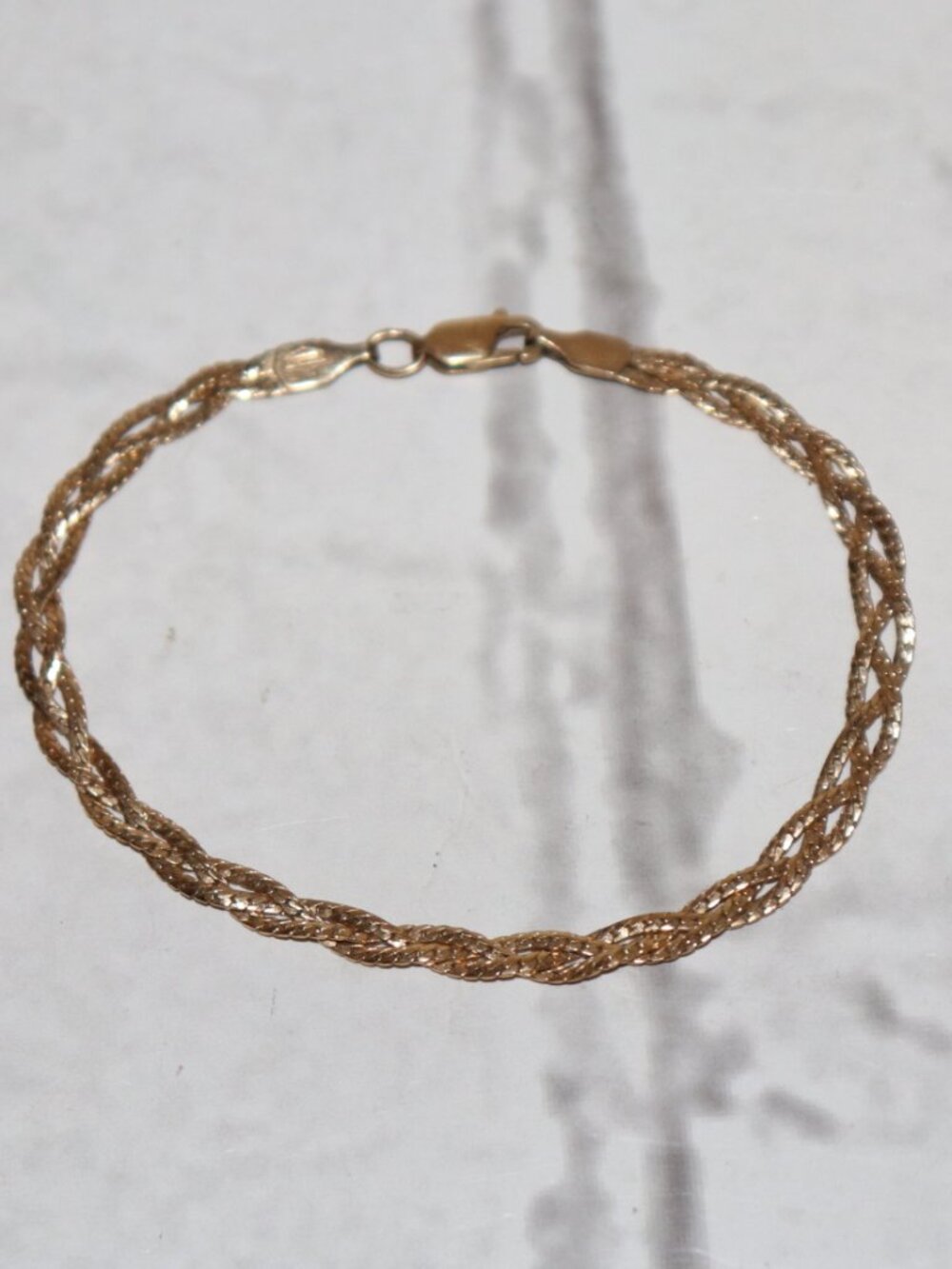 ✨ 1/20th 14K Gold‑Filled Bracelet · 7" Long · Braided Rope Chain Classic